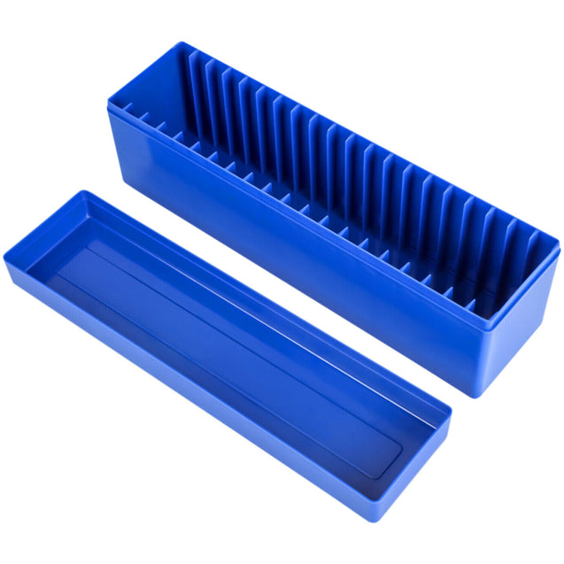 Storage Box Plastic Case for 20 Certified PCGS NGC Slabs Coin Holders Blue NEW