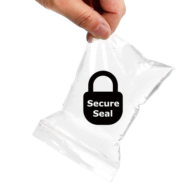 Clear Resealable Bag Plastic Zip Seal Bags Poly Zipper 2.07mil / 2.26mil