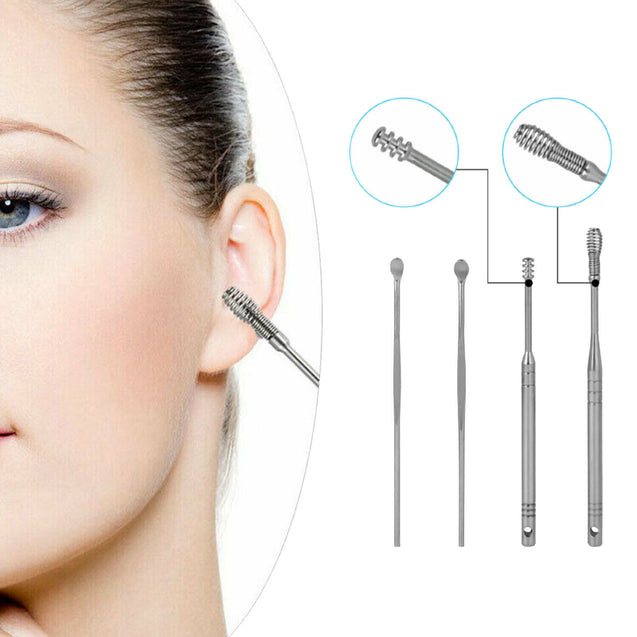 7 PCS Innovative Spring Ear Wax Cleaner Tool Set Ear Pick Ear Wax Removal Kit US