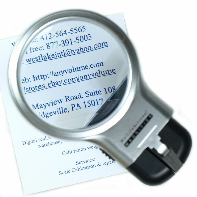 3X Illuminated Magnifier 3" Lighted Magnifying Glass LED Folding Stand