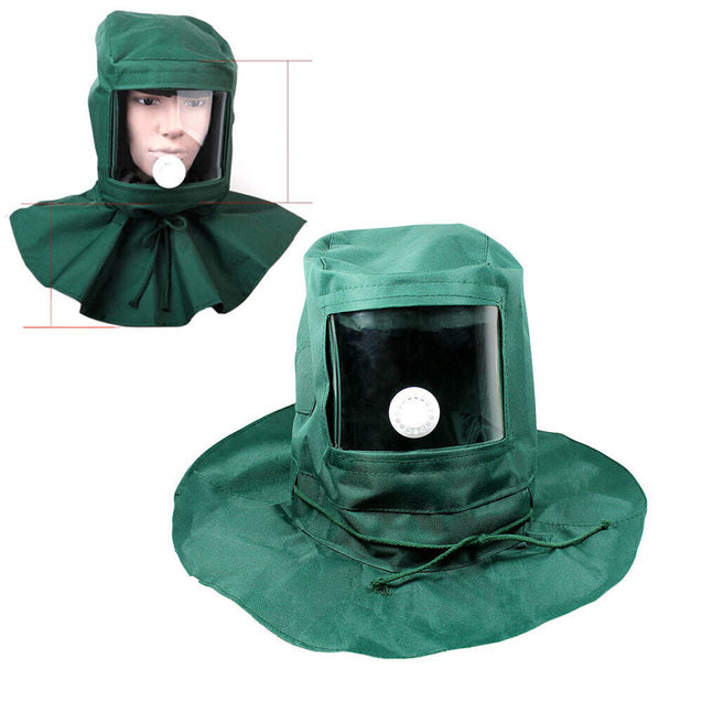 Sand Blasting Hood Cap Anti Wind / Sandblaster Tools Dust Protective Face Shield