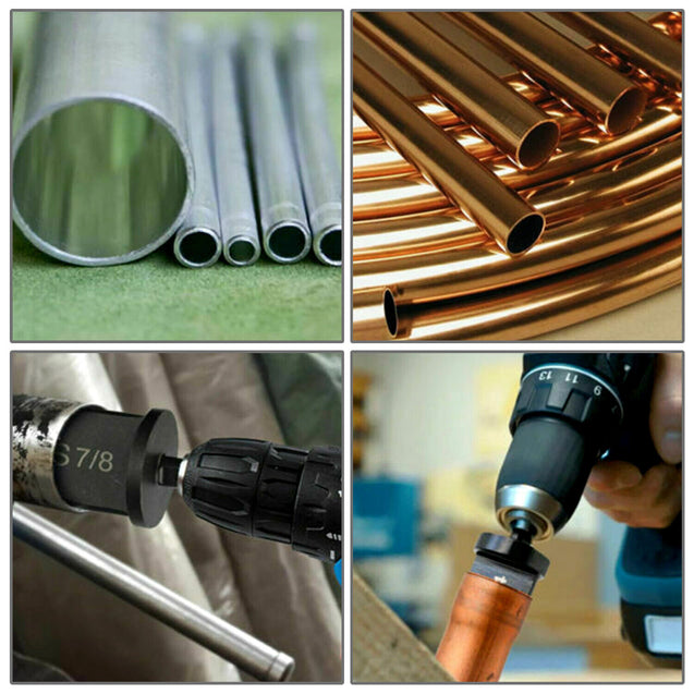 6PC Swaging Tool Drill Bit Set Air Conditioner Copper Pipe Flaring Tube Expander