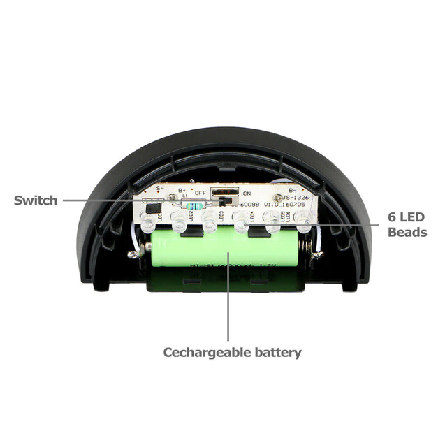 Solar Power 6LED Wall Mount Light Outdoor Garden Path Fence Yard Patio Lamp