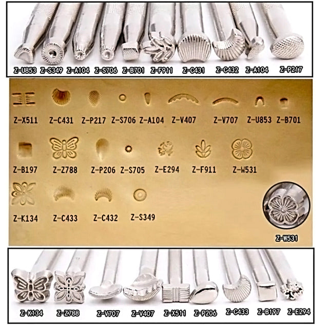20PCS Leather Tools Working Saddle Making Set Carving Craft Stamps Punch DIY
