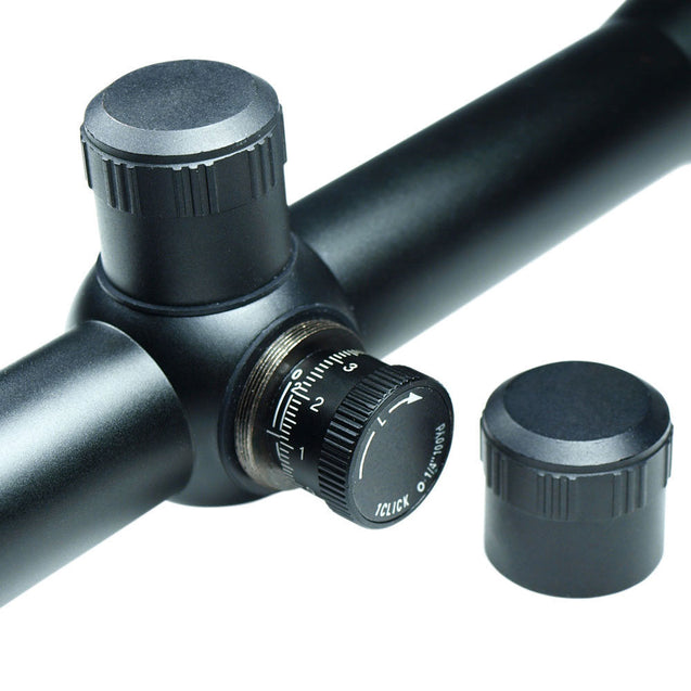 6-24X50 AOEG Rifle Scope Dual illuminated with Red Laser Sight & PEPR Rail Mount