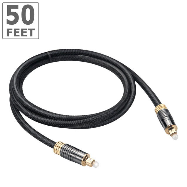 Braided Toslink Digital Fiber Optic Optical Audio Cable SPDIF Dolby DTS