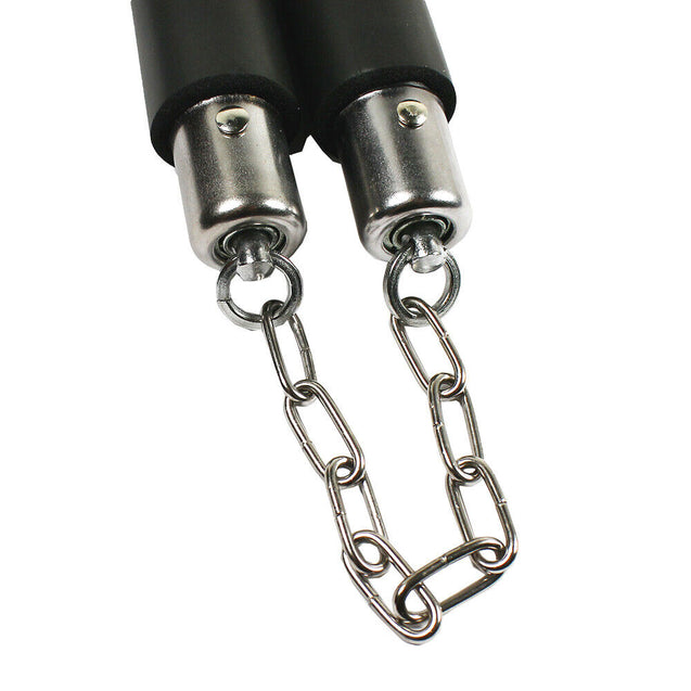 Foam Nunchucks Nunchaku Dragon Pattern for Martial Art Karate Training - Black