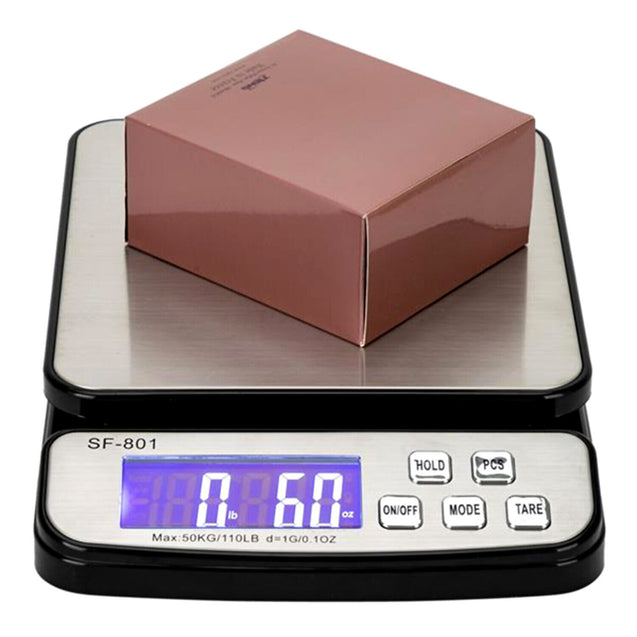 110 LB x 1g Digital Scale Postal Shipping Scale AC Adapter Battery SF-801