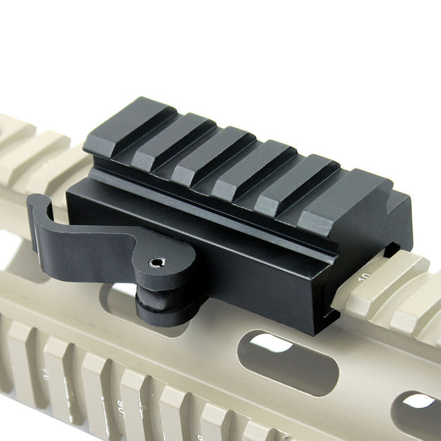 Quick Release  .5" Low Profile Riser QR Block Mount for Picatinny / Weaver Rail