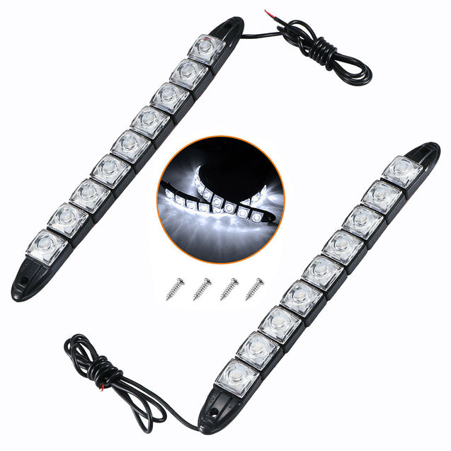 2PCS Navigation 9 LED Marine Bow Boat 12V Yacht Pontoon Bright Lights White