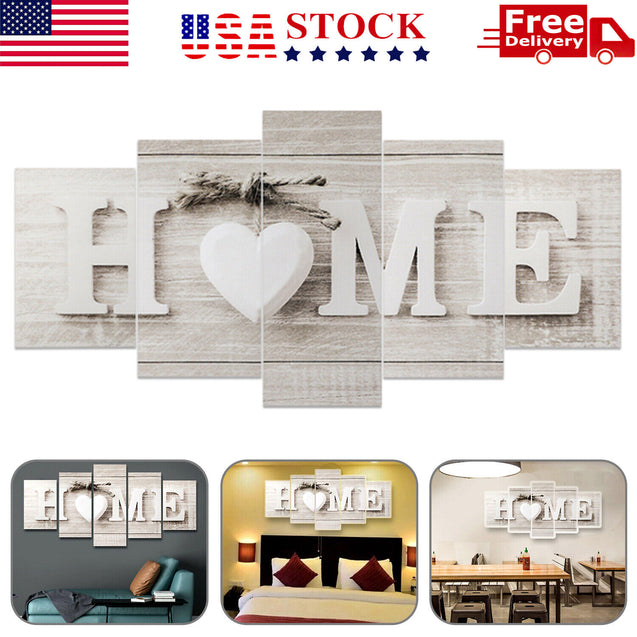 5PCS Unframed Modern Wall Art Painting Print Canvas Picture Home Room Decor Gift