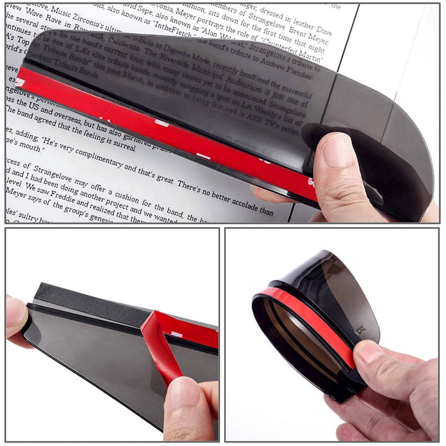 Black Rear View Side Mirror Rain Board Eyebrow Guard Sun Visor Car Accessories S