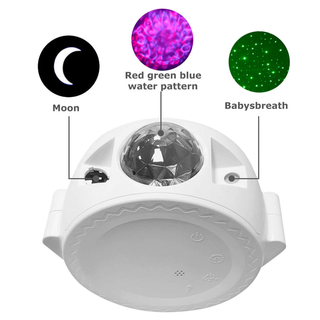 3in1 LED Galaxy Starry Night Light Projector 3D Ocean Star Sky Party Lamp Gift