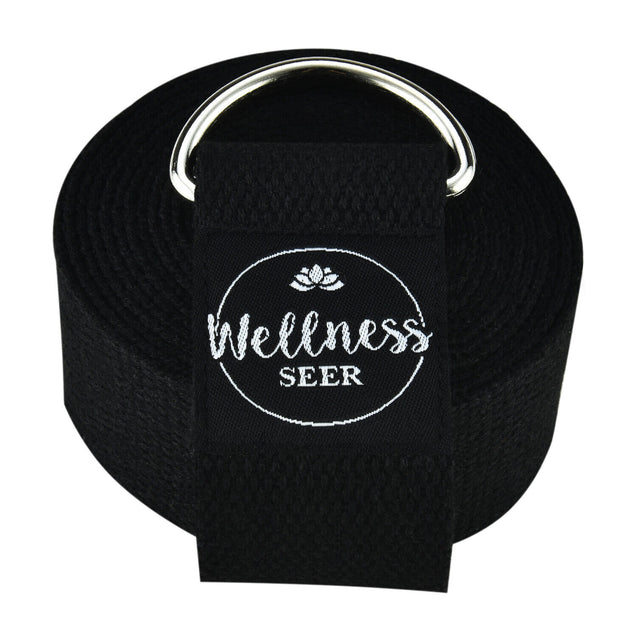 Yoga Stretch Strap Adjustable D-Ring Buckle Belt Gym Waist Leg Fit 8.5ft Cotton