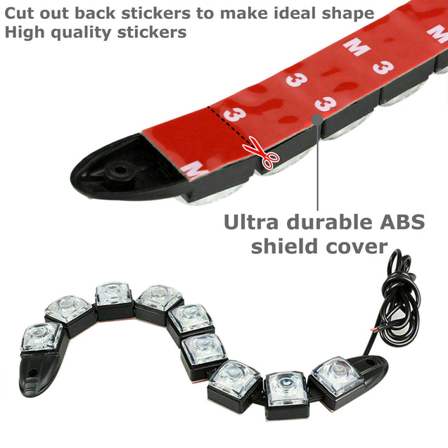 2PCS Navigation 9 LED Marine Bow Boat 12V Yacht Pontoon Bright Lights White