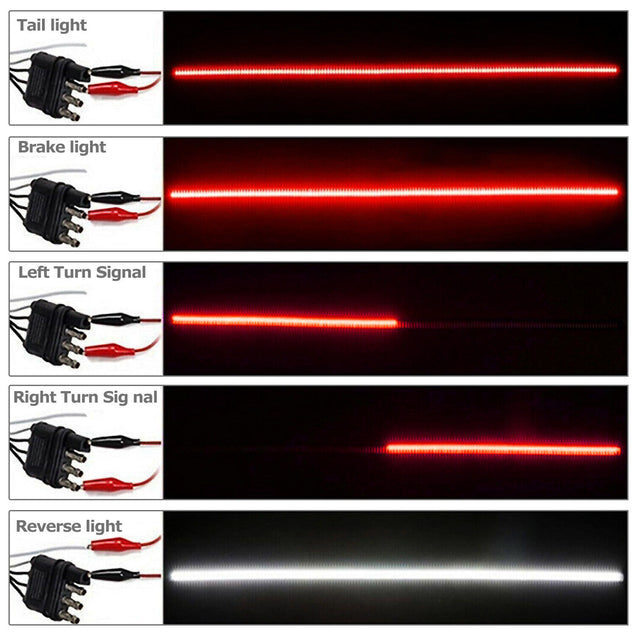 60" LED Strip Tailgate Light Bar Reverse Brake Signal For Chevy Ford Dodge Truck