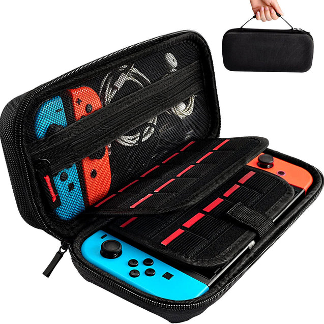 Carrying Case for Nintendo Switch with 20 Game Cartridge Holders Black Xmas Gift