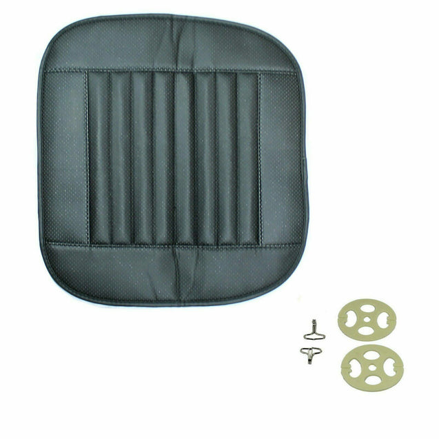 Universal Car Seat Cover PU Leather 3D Breathable Pad Mat for Auto Chair Black