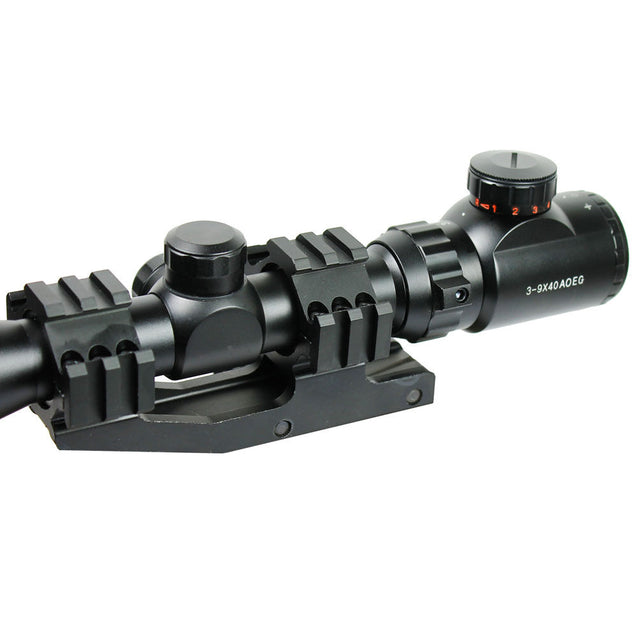 3-9x40 AOEG Hunting Rifle Scope Red Green Dual illuminated PEPR Mount & Sunshade