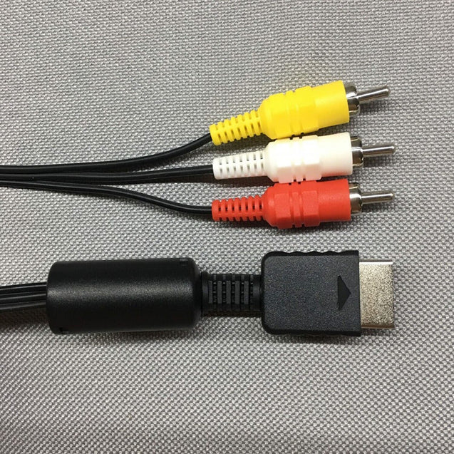 Audio AV RCA+AC Cable Power Supply Adapter Cord For Sony Playstation 1/2 PS2 FAT