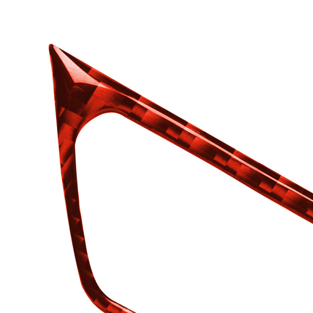 Carbon Fiber Warning Light Button Cover Trim Red For Chevrolet Camaro 2016-2019