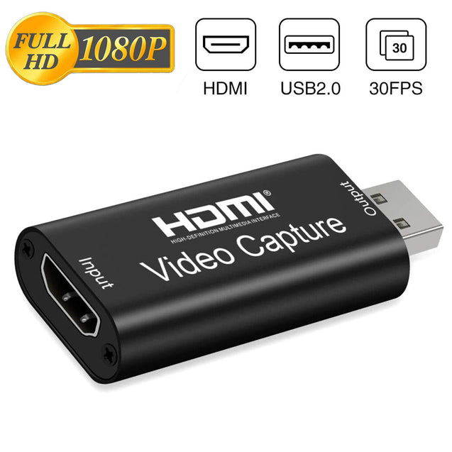 HDMI to USB2.0 Video Capture Card 1080P Recorder Phone Game/Video Live Streaming