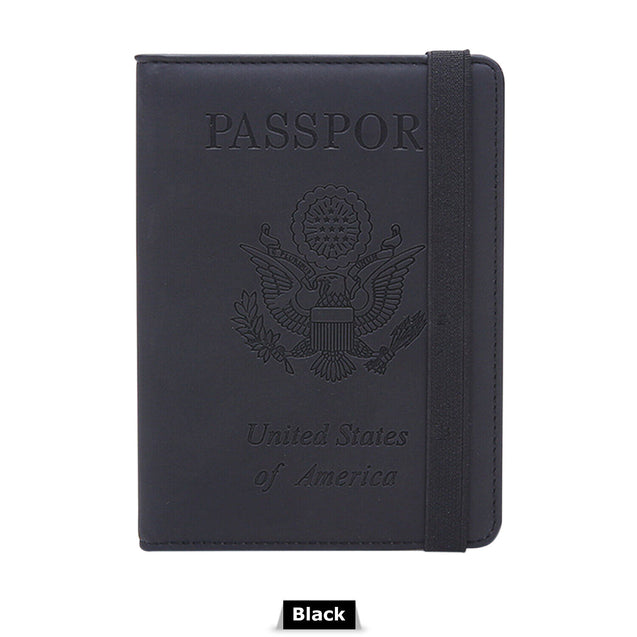 Slim PU Leather Travel Passport Wallet Holder RFID Blocking ID Card Case Cover