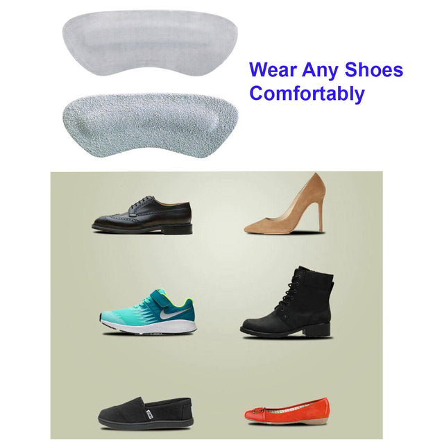 Suede Leather Heel Grip Self-Adhesive Stop Slipping Shoe Liner Cushion Pads Soft
