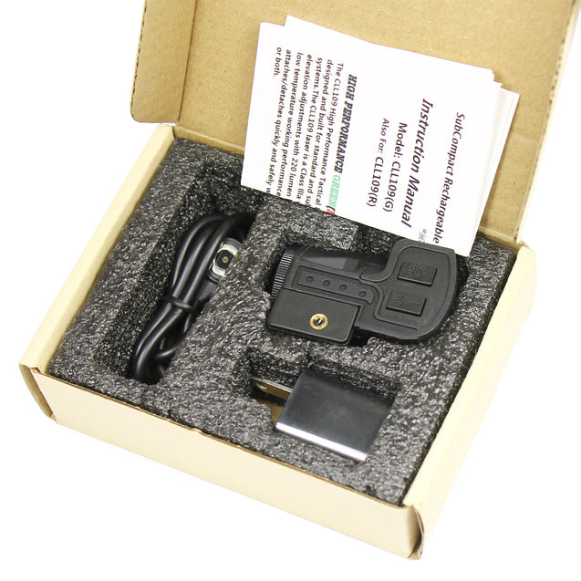 Tactical Flashlight & Green Laser Sight Combo Picatinny Rail Mounted Pistol