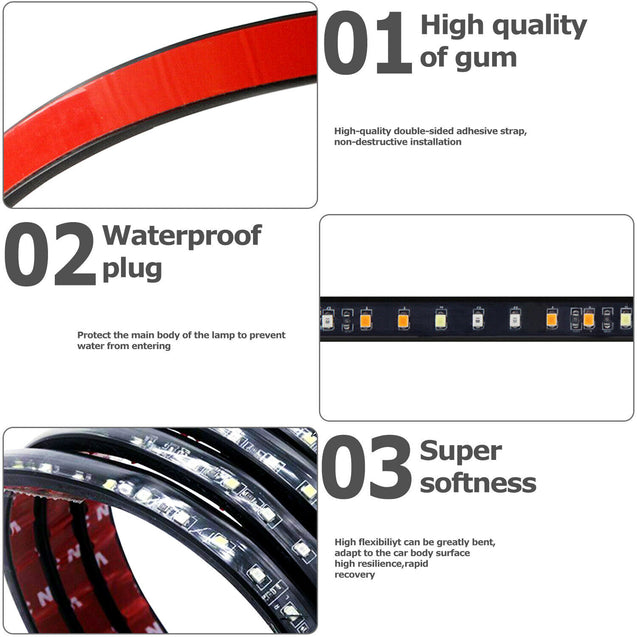 60" LED Strip Tailgate Light Bar Reverse Brake Signal For Chevy Ford Dodge Truck