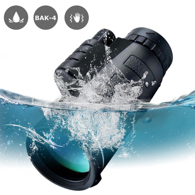 40X60 HD BAK4 Monocular Telescope+Phone Clip Tripod Night Vision Outdoor Hiking