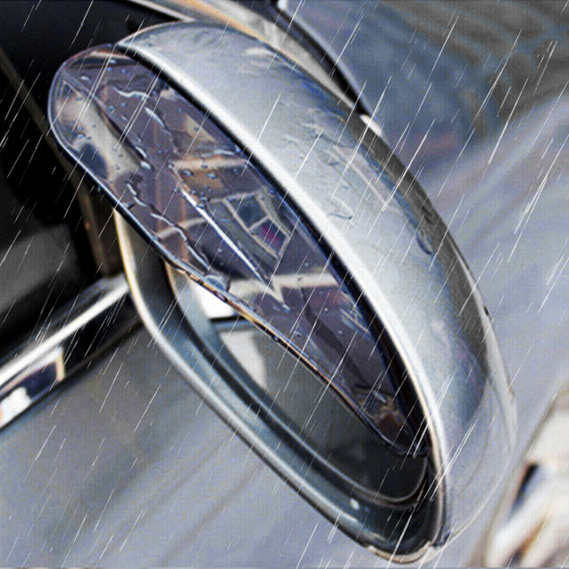 Black Rear View Side Mirror Rain Board Eyebrow Guard Sun Visor Car Accessories S