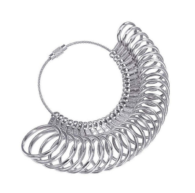 Metal Ring Sizer Gauge Mandrel Finger Sizing Measure Stick Standard Tool Sliver