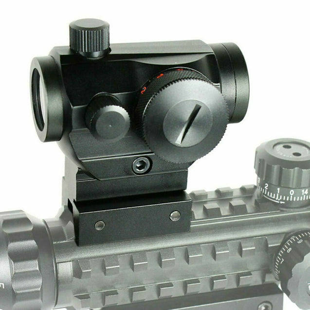 Tactical Holographic Green / Red Dot Sight Scope with Rail Mount & 1" Rail Riser