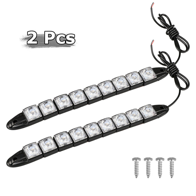 2PCS Navigation 9 LED Marine Bow Boat 12V Yacht Pontoon Bright Lights White