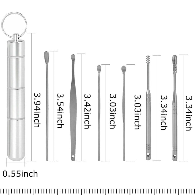 7 PCS Innovative Spring Ear Wax Cleaner Tool Set Ear Pick Ear Wax Removal Kit US
