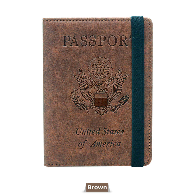 Slim PU Leather Travel Passport Wallet Holder RFID Blocking ID Card Case Cover