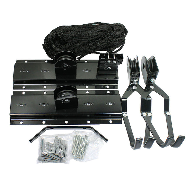 Bicycle Lift Bike Ceiling Mount Pulley Hoist Rack Garage Storage Hooks Hanger