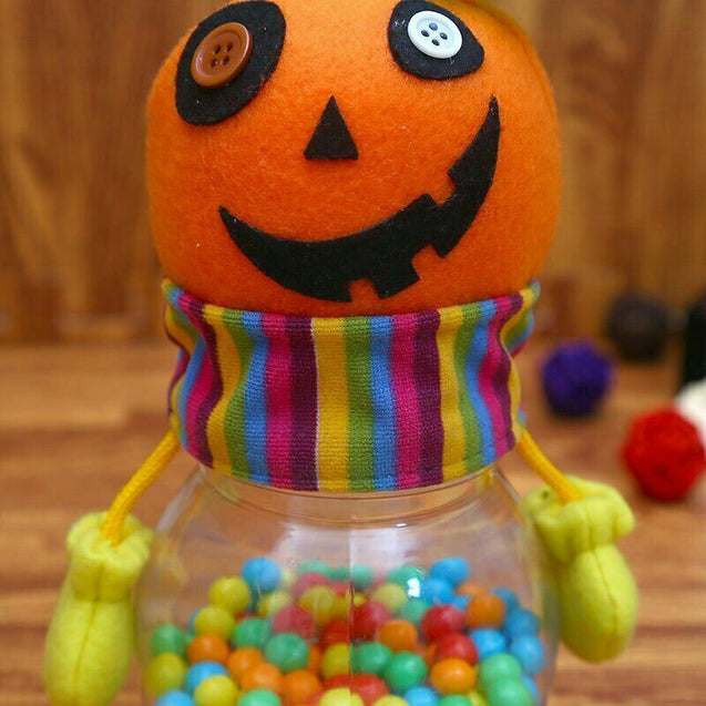 Cute Candy Jar Gift Ghost Pumpkin Bottle Party Room Table Decoration Halloween