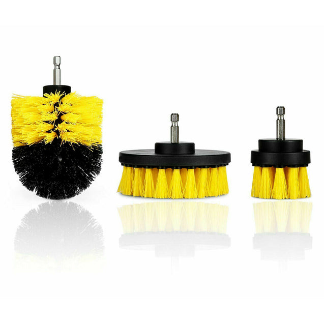 3 PCS Drill Brushes Set Tile Grout Power Scrubber Cleaner Spin Tub Shower Wall