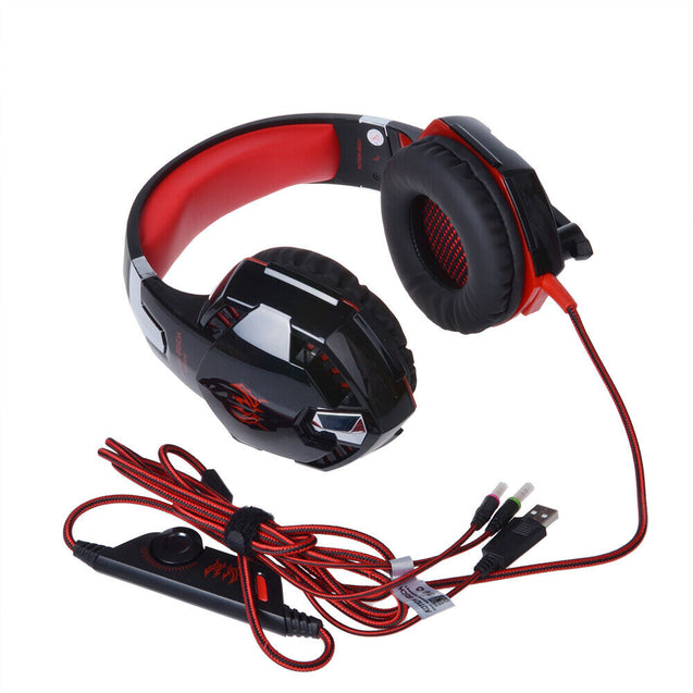 3.5mm Gaming Headset MIC LED Headphones Surround for PS4 Xbox One X 360 E PC