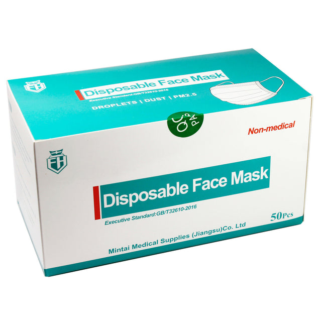 3-PLY Disposable Face Mask Protective Earloop Mouth Cover FH High Quality