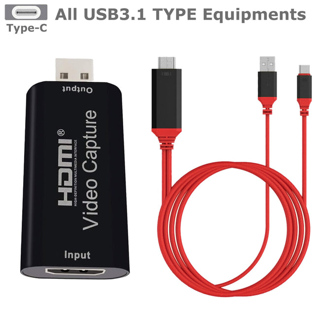 HDMI to USB2.0 Video Capture Card 1080P Recorder Phone Game/Video Live Streaming
