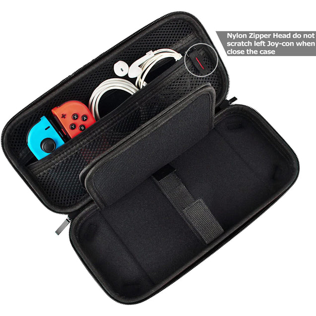 Carrying Case for Nintendo Switch with 20 Game Cartridge Holders Black Xmas Gift