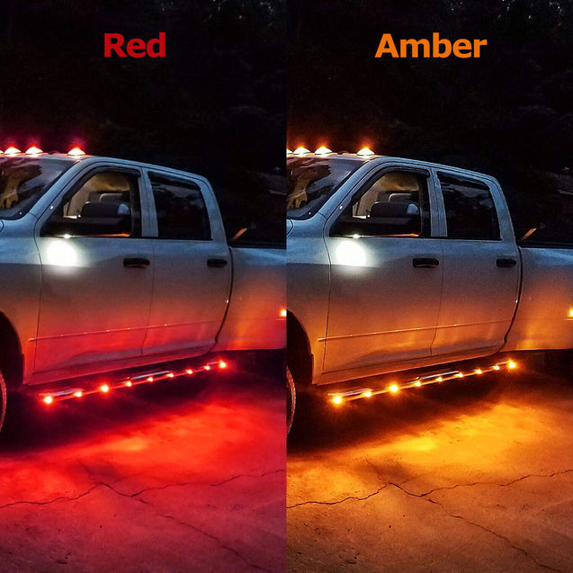 20X 3/4" 12V Marker Lights LED Truck Trailer Round Side Bullet Light Amber Red