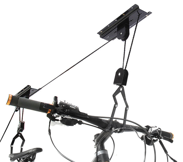 Bicycle Lift Bike Ceiling Mount Pulley Hoist Rack Garage Storage Hooks Hanger