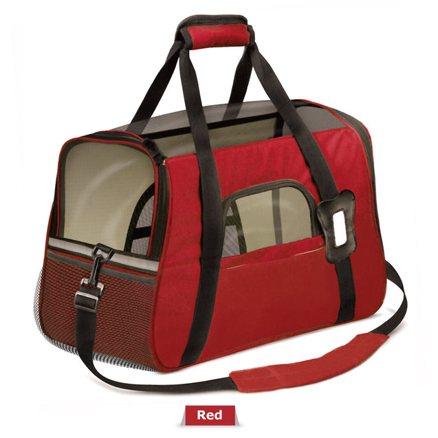 Pet Dog /Small Cat Carrier Soft Sided Comfort Bag Travel Case Airline Approved