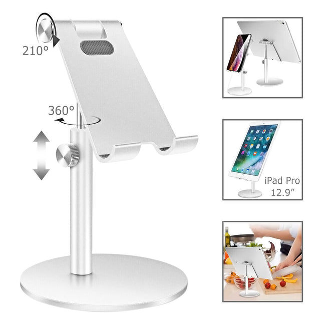 Portable Aluminum Desk Desktop Phone Stand Holder For iPhone Cellphone Tablet