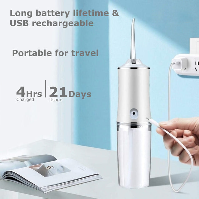 Cordless Water Flosser Dental Oral Irrigator Travel Teeth Cleaner Floss Pick