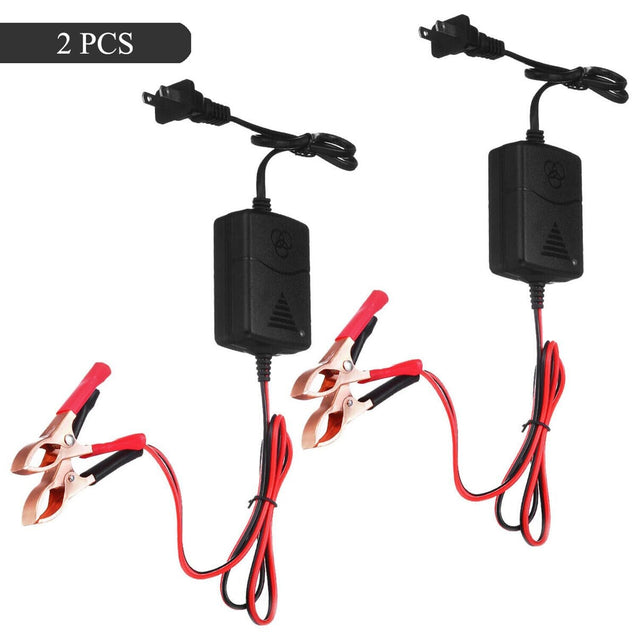 2PCS Car Battery Charger Maintainer 12V Trickle RV for Truck Motorcycle ATV Auto